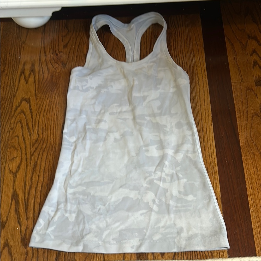 Women's lululemon White Camouflage Tank Top 4